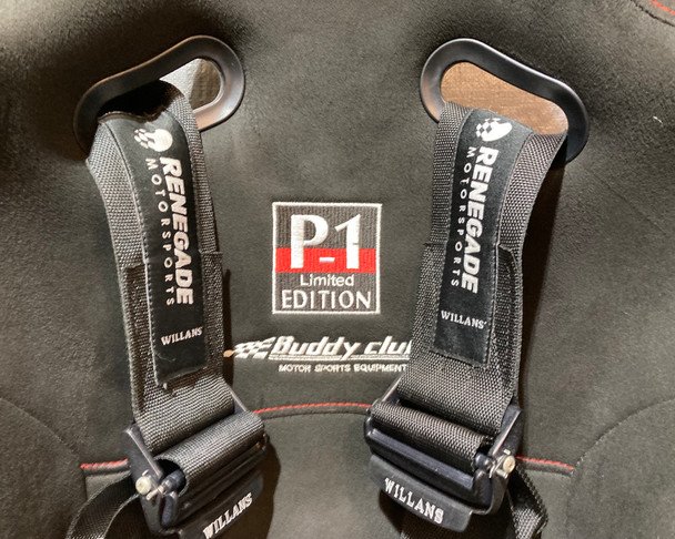 Pair of Buddy Club P1 Racing Bucket Seats w/ Renegade Willans 6pt Harnesses / Pair / USED / HS004 - Image 9