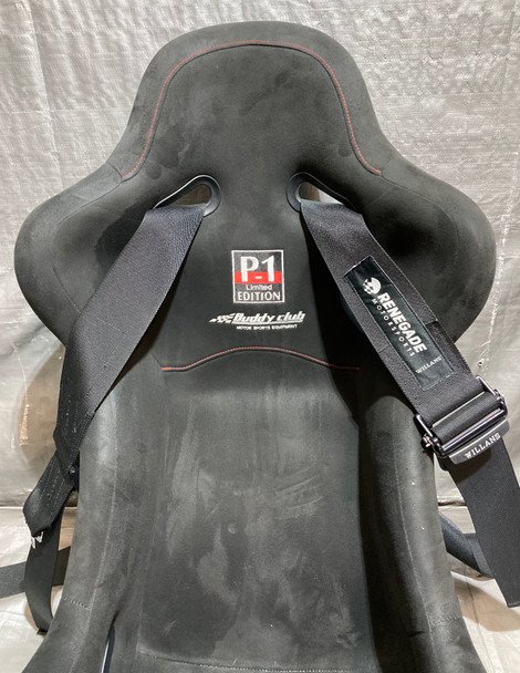 Pair of Buddy Club P1 Racing Bucket Seats w/ Renegade Willans 6pt Harnesses / Pair / USED / HS004 - Image 12