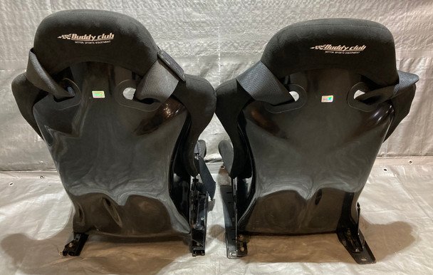 Pair of Buddy Club P1 Racing Bucket Seats w/ Renegade Willans 6pt Harnesses / Pair / USED / HS004 - Image 18
