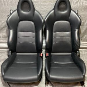 2000-2005 Honda S2000 OEM Black Leather Seats / Pair / HS007