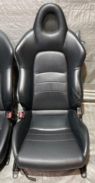 2000-2005 Honda S2000 OEM Black Leather Seats / Pair / HS007 - Image 3
