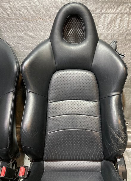 2000-2005 Honda S2000 OEM Black Leather Seats / Pair / HS007 - Image 6
