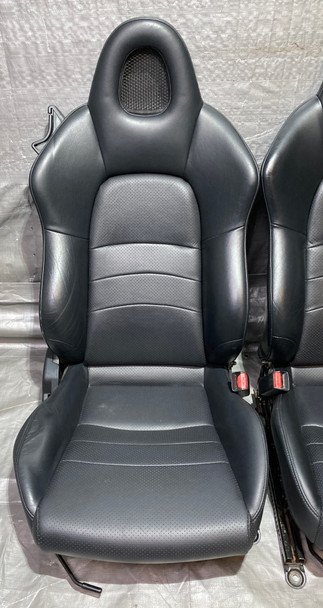 2000-2005 Honda S2000 OEM Black Leather Seats / Pair / HS007 - Image 10