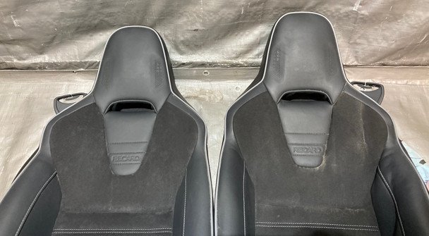 2016-2023 Mazda Mx5 Miata Recaro Seats w/ Rails / White Stitching / Pair *DAMAGED* / ND044 - Image 16