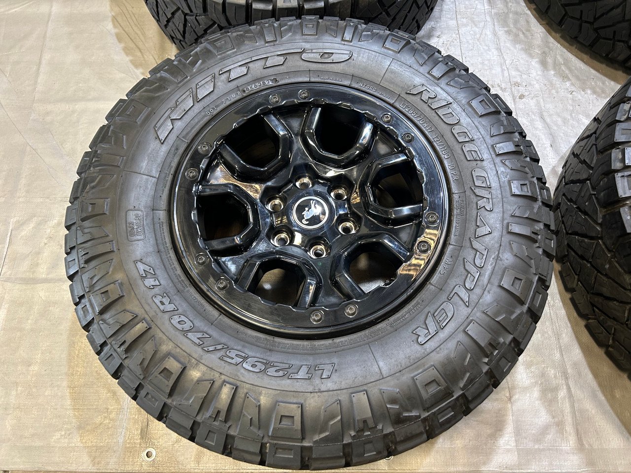 2021-2023 Ford Bronco 17" Beadlock Sasquatch Wheels Rims w/ Nitto Ridge Grappler Tires / Set of 5 / BR001 - Image 2