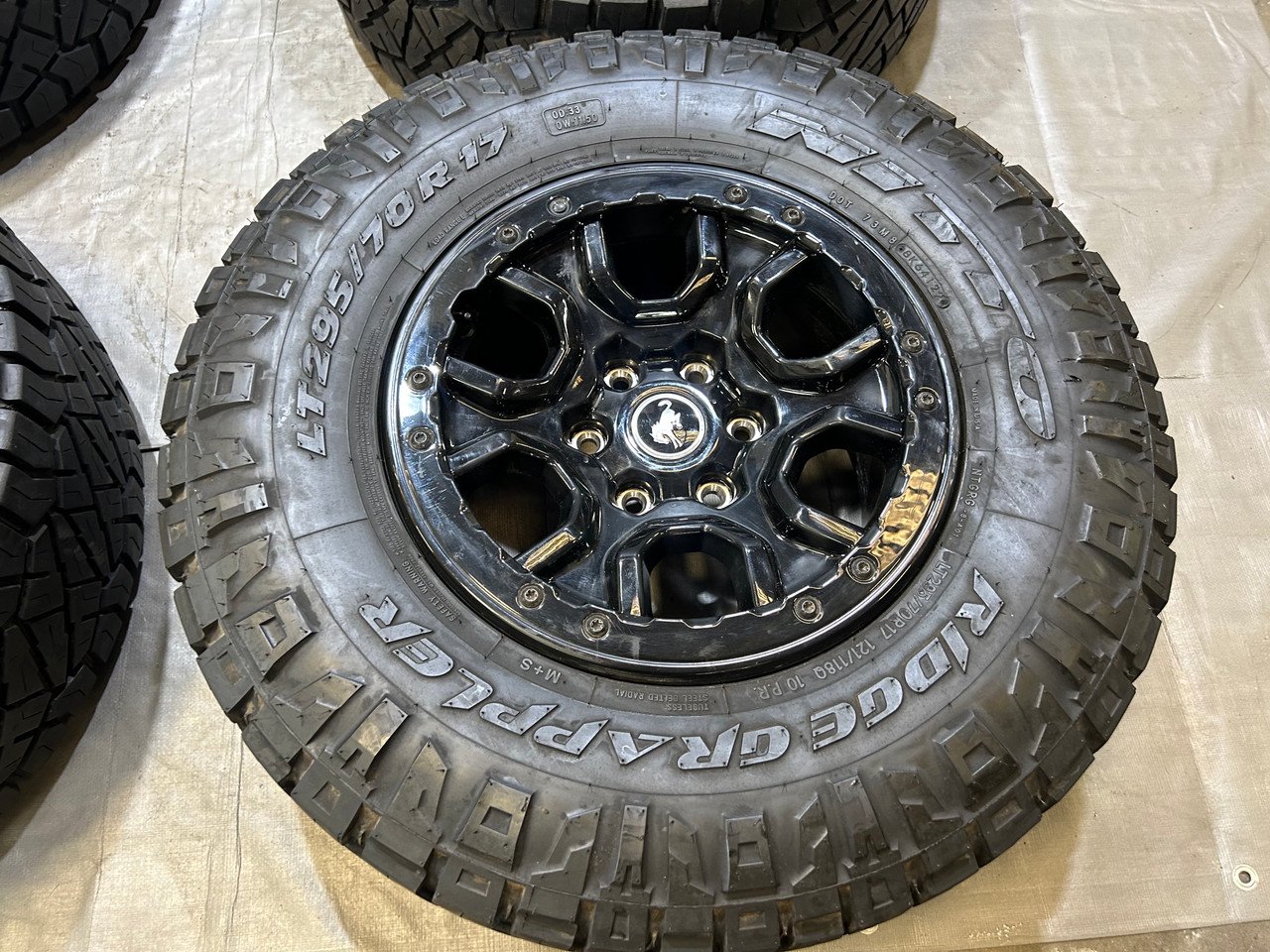 2021-2023 Ford Bronco 17" Beadlock Sasquatch Wheels Rims w/ Nitto Ridge Grappler Tires / Set of 5 / BR001 - Image 3