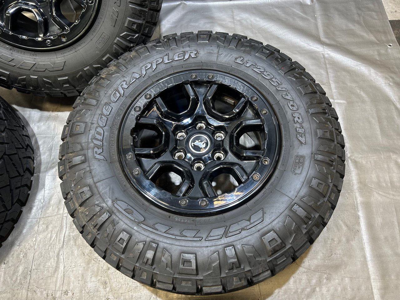 2021-2023 Ford Bronco 17" Beadlock Sasquatch Wheels Rims w/ Nitto Ridge Grappler Tires / Set of 5 / BR001 - Image 5