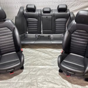 2017-2022 Alfa Romeo Giulia Ti Black Leather Front & Rear Seat Set / AG006