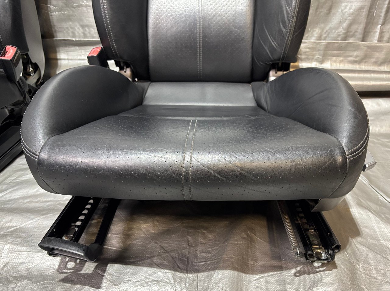2005-2012 Porsche 997 911 / 987 Boxster / Cayman Black Leather Hard Back Sport Seats / Pair / 2 Way Power / P7009 - Image 4