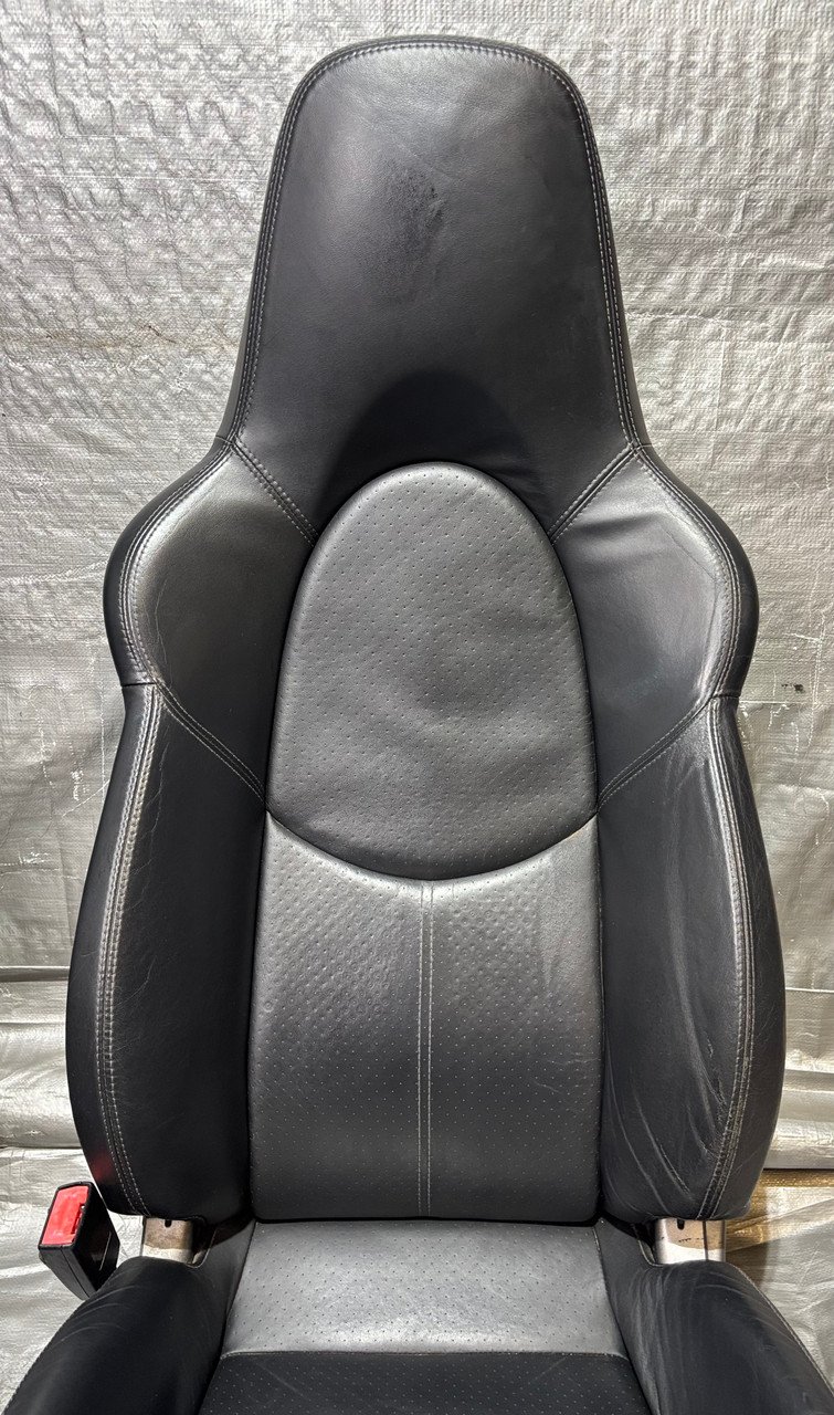 2005-2012 Porsche 997 911 / 987 Boxster / Cayman Black Leather Hard Back Sport Seats / Pair / 2 Way Power / P7009 - Image 5