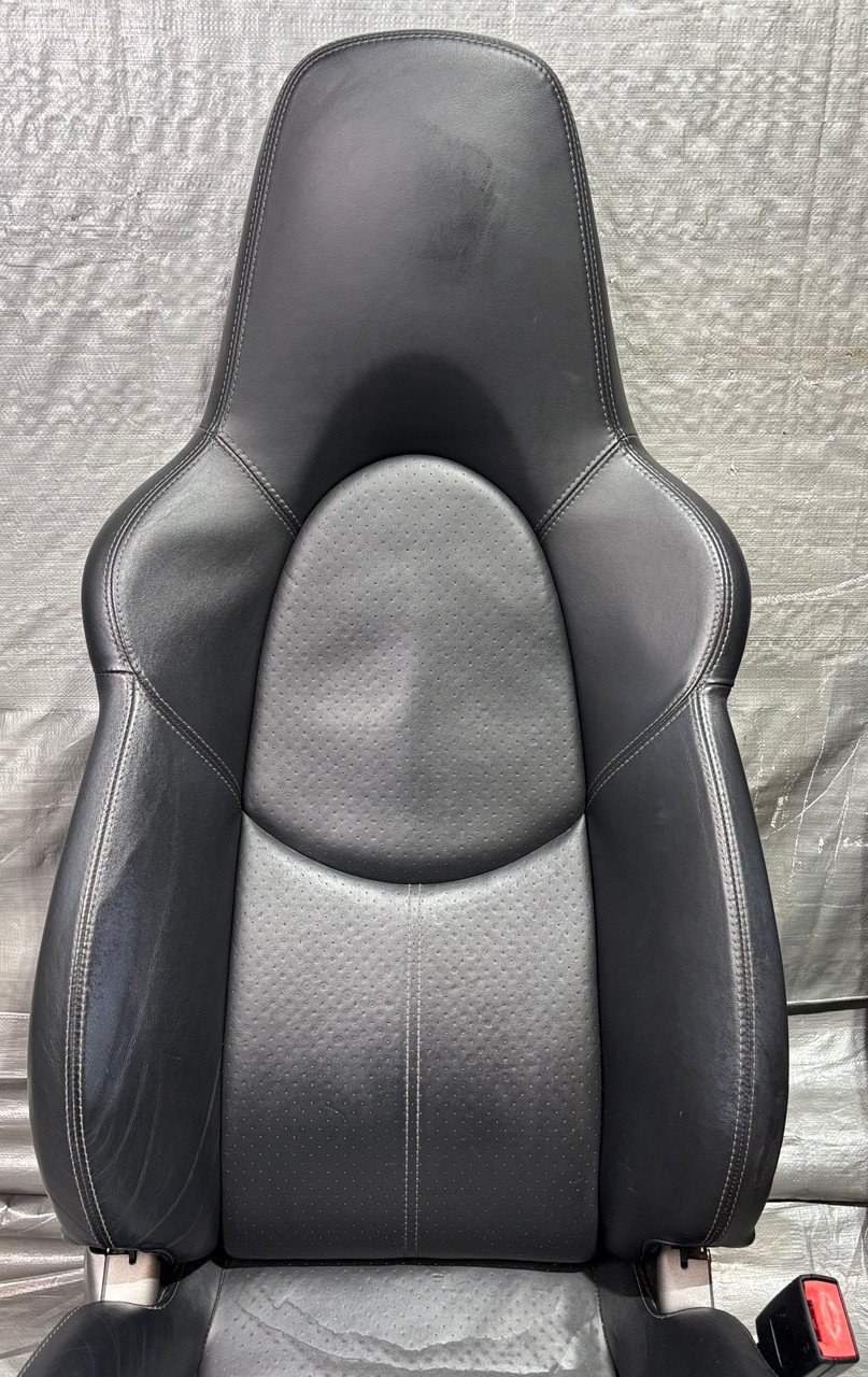 2005-2012 Porsche 997 911 / 987 Boxster / Cayman Black Leather Hard Back Sport Seats / Pair / 2 Way Power / P7009 - Image 12