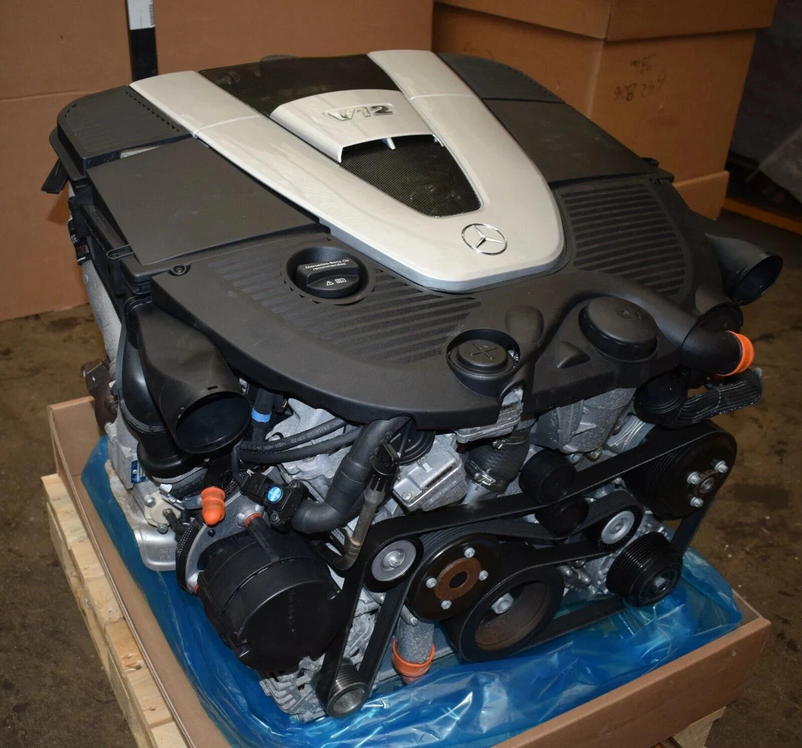 Mercedes W222 S680 Engine Complete 6.0 M279.980 Motor Maybach S65 Engine- - Image 6
