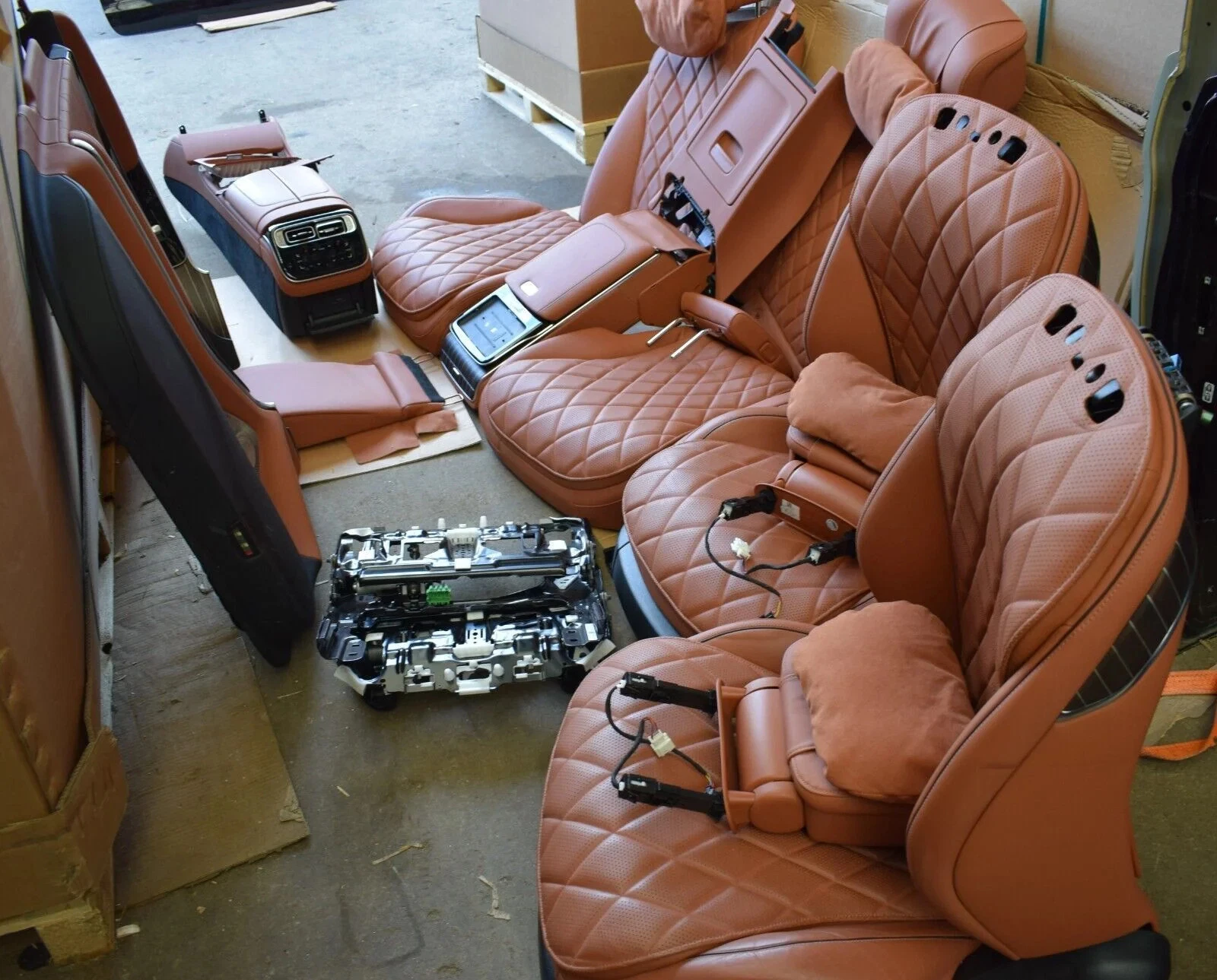 Mercedes w223 S Class seats leather seat single seats interior- - Image 2